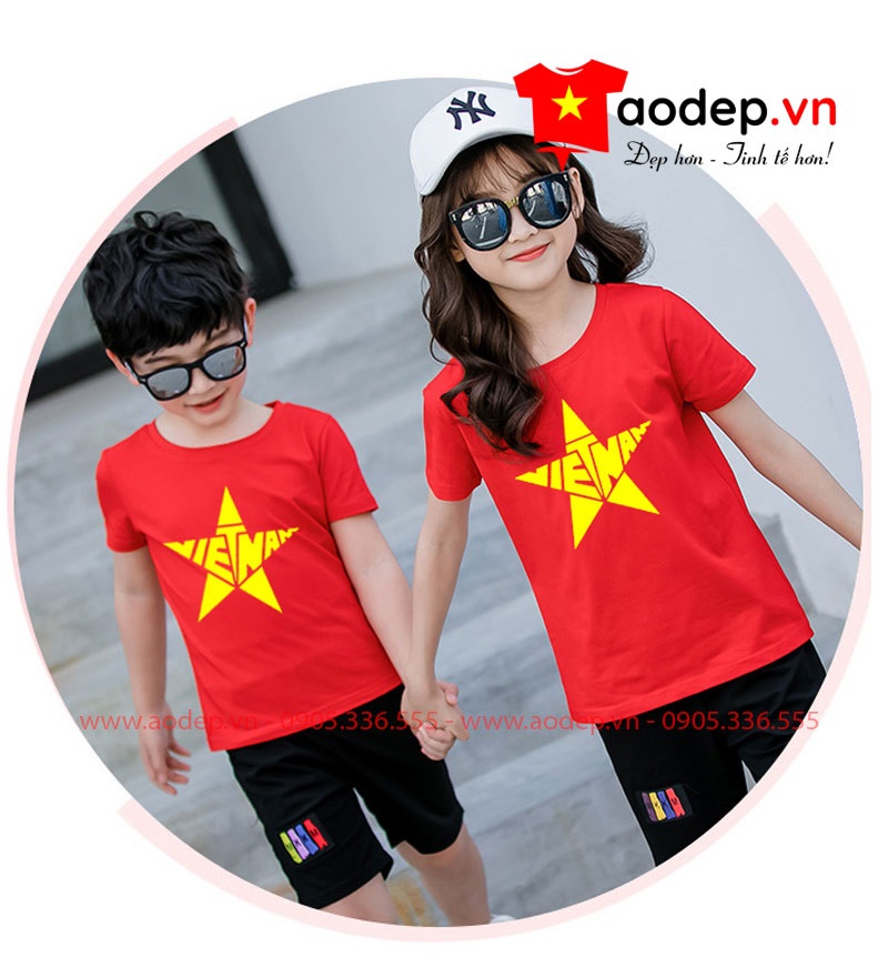 Áo thun trẻ em cờ đỏ sao vàng 01