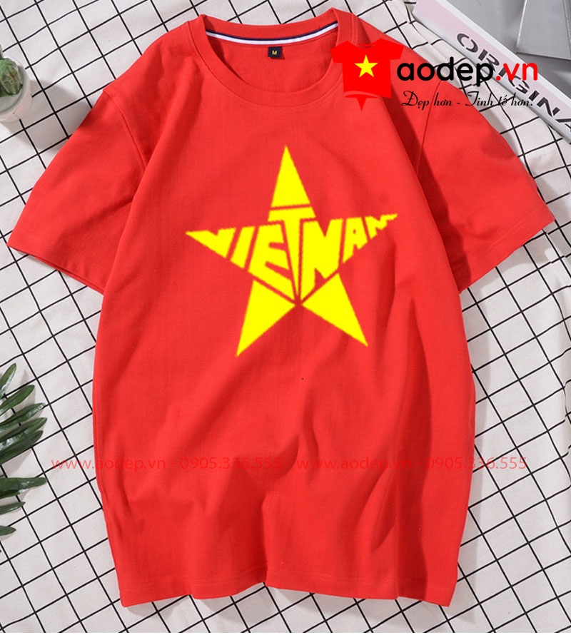 Áo thun cổ tròn cờ đỏ sao vàng 03